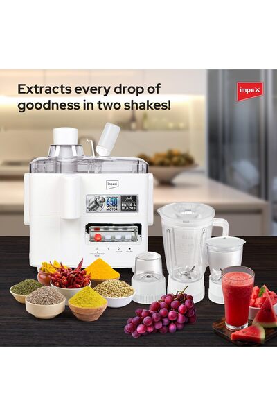 erorex Jb 414-4 In 1 Juicer, Blender, Mincer & Grinder, Food Processor White 2 Years Warranty