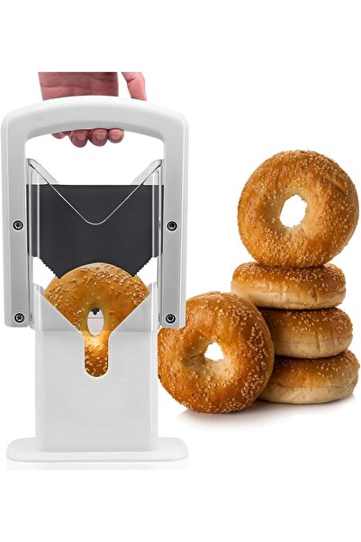 erorex Bagel Cutter Slicer, Stainless Steel Adjustable Blade Cutter Slicer, Ergonomic Design Kitchen Bread