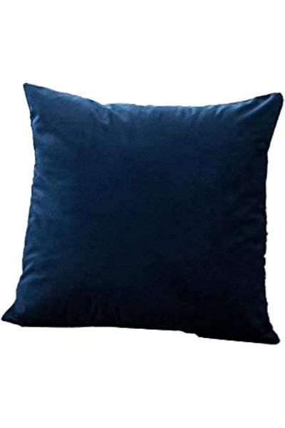 erorex Velvet Decorative Solid Filled Cushion Am. Dc8025102570350 Pen Blue 45X45Cm