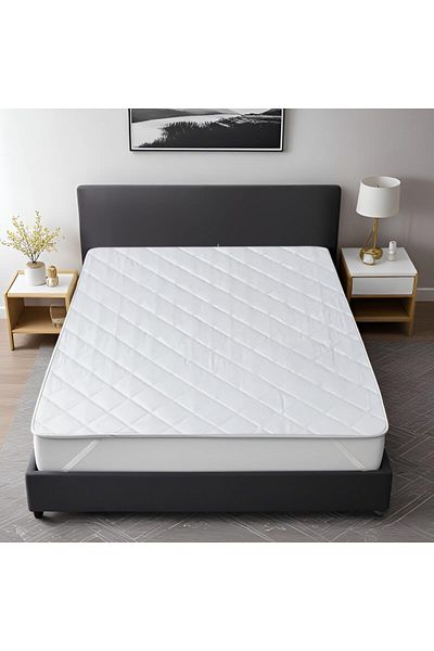 erorex 144 Thread Count Quilted Mattress Protector Super King Size 200 X 200 Cm White