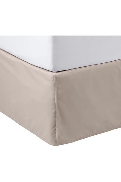 erorex Pleated Bed Skirt Queen Taupe