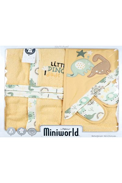 Miniworld Bathrobe Set Dinosaur Brotherhood