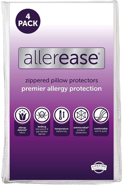 erorex Ultimate Protection And Comfort Temperature Balancing Pillow Protector – Zippered Antimicrobial