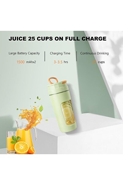 erorex Portable Blender Shakes Smoothies 20 Oz Personal Size Blender 4 Ultra Sharp Blades, Usb