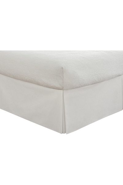 erorex Lux Hotel Microfiber Tailored Bed Skirt With Classic 14 Inch Drop Length Pleated Styling California