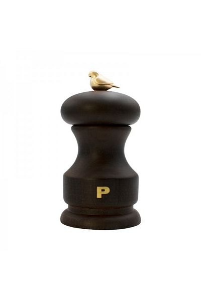 Bisetti Pepper mill, Bird Walnut, 11 cm