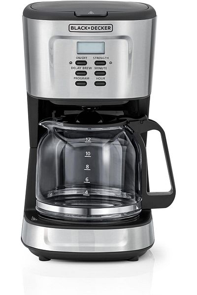 erorex 12 Cup Coffee Maker 900W Programmable Drip Coffee Machine 1.5L Glass Carafe 24 Hour Timer Keep Warm