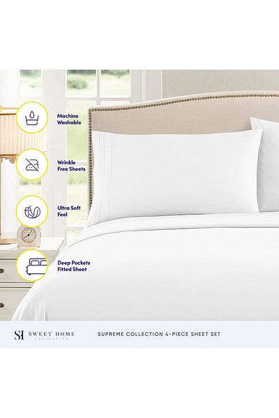 erorex Queen Size Bed Breathable Luxury With Full Elastic And Secure Corner Straps Built In 1800 Supreme
