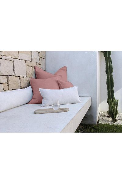 erorex Linen Square Decorative Cushion Microfiber Filler 45 * 45 Pink Am.102060400287 Pen