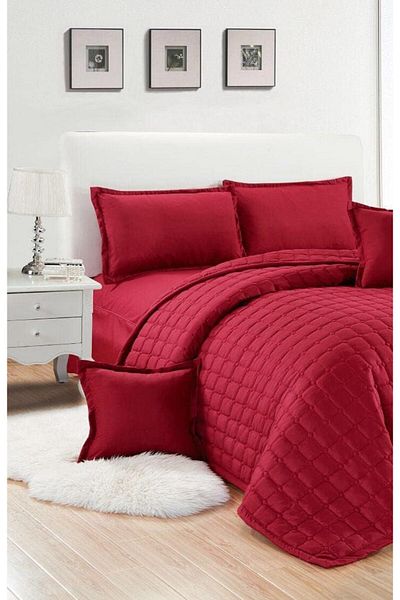 erorex Compressed Two Sided Comforter 4 Pieces Set Single Size Red