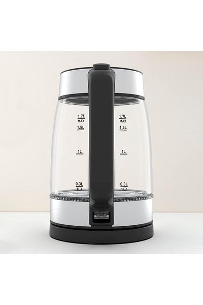 erorex Kettle 1.7 L Glass Electric Kettle 1850 2200W Concealed Heating Element Cordless 360° Design