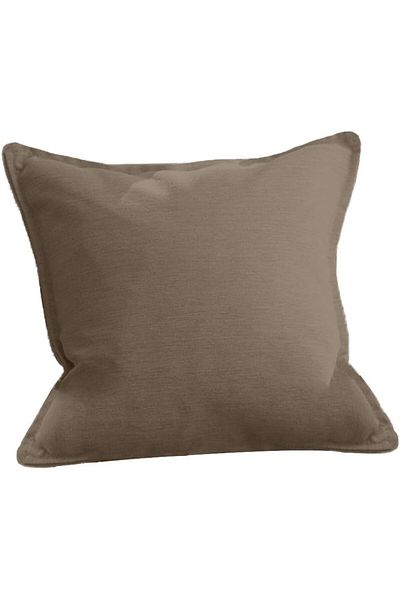 erorex Linen Square Decorative Cushion Microfiber Filler 30X30 Dark Beige