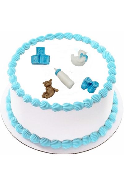 Pasta9 Baby Boy Cake Figure Blue - in Sugar Dough
