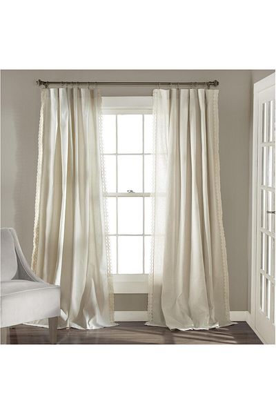 erorex Rosalie Light Filtering Window Curtain Panel Set Pair Vintage Farmhouse And French Country Style