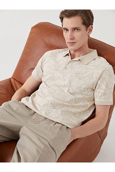 LC Waikiki Polo Neck Short Sleeve Patterned Pique Men's T-Shirt