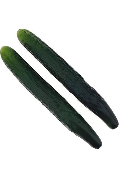 erorex 2Pcs Artificial Cucumber Soft Pu Fake Vegetables Props Vegetable Model Cabinet Food Display