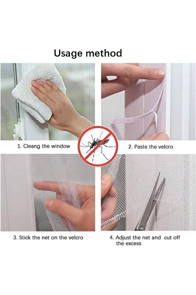 erorex Window Mosquito Screen Nets Fly Window Screen Mesh Insect Netting With Self Adhesive Tapes Window