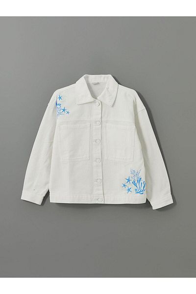 LC Waikiki Jachetă de jeans pentru fete imprimată