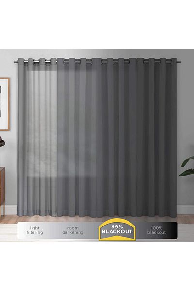 erorex Kendall Modern Blackout Thermal Rod Pocket Window Curtain For Bedroom Or Living Room 1 Panel 42