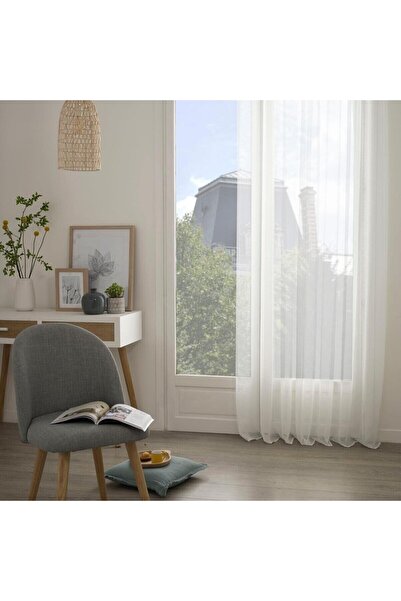 erorex Homemaison End Plain Curtain With Eyelets Polyester White 240 X 135 Cm