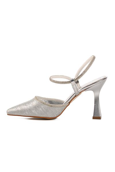 AYAKMOD 417603   Pantofi cu toc de piatră pentru femei Z Silver