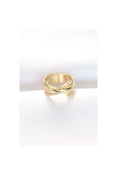 Skygo Thick Gold Color Adjustable Ring - Tj-Byk3103