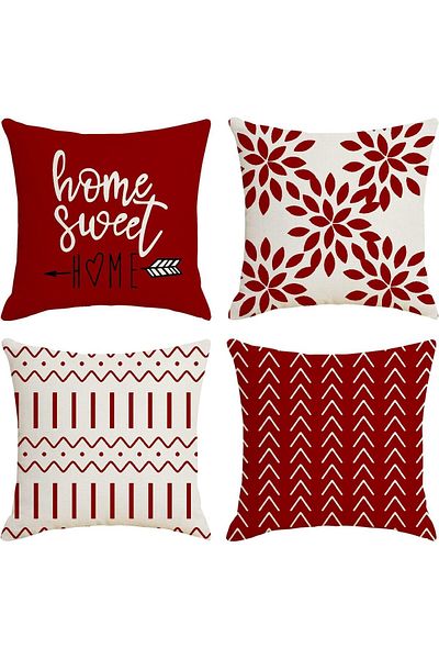 erorex Pillow Covers For Couch Sofa Bed Bedroom Living Room Modern Sofa Throw Pillow Cover 18X18 Set Of 4