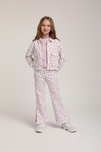 Escabel Mini Leopard Girl Pants - Purple