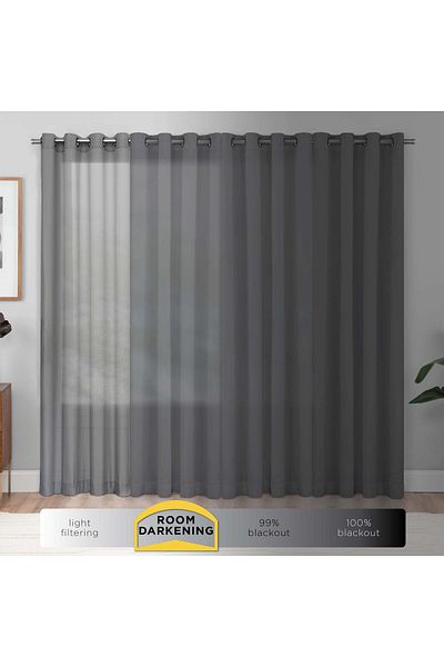 erorex Solid Thermapanel Single Window Curtain Panel 54 In X 54 In Taupe
