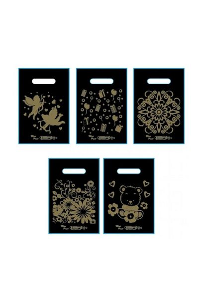 MG HOME 100Pcs 20X30Cm Reinforced Bag Hand Take Printed Block Pattern for Stable Sale in Stock