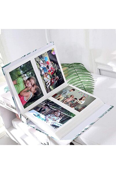 erorex Photo Album 4X6 Inch 100 Pockets Picture Green Leaves Natural Style Tree Green Home Collection
