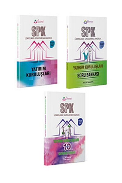 Genel Markalar Finansed Spk Yatırım Kuruluşları Konu + Soru + Deneme 3 Lü Set