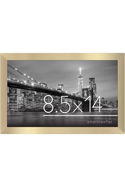 erorex إطار صورة مقاس 8.5×14 بوصة مصنوع من خشب هندسي ذهبي مع زجاج مقاوم للكسر أفقيًا ورأسيًا