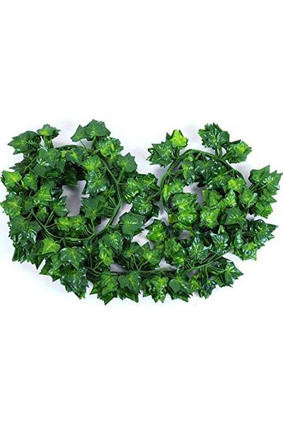 erorex 12 Pcs Lot 2.1M Artificial Parthenocissus Vines Fake Diy Vine Simulation Flower Foliage Green