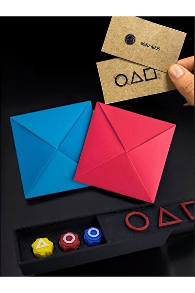 Home Squid game 2 adet Oyun Ddakji - Zarf oyunu- 5 Taş Gonggi oyunu- Davet Ka...