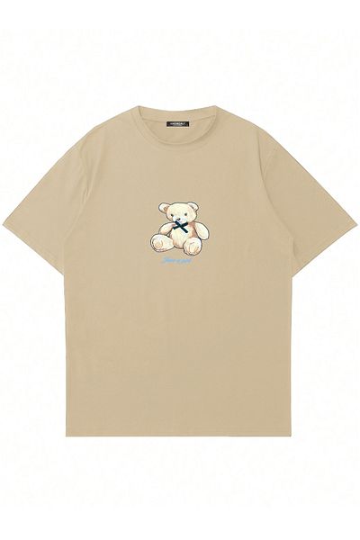Mad&Calf Γυναικείο μπλουζάκι με στάμπα Just A Girl Teddy Crew Neck Oversize