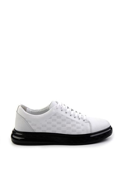 Bambi Λευκό Δερμάτινο Ανδρικό Sneaker E01081100303