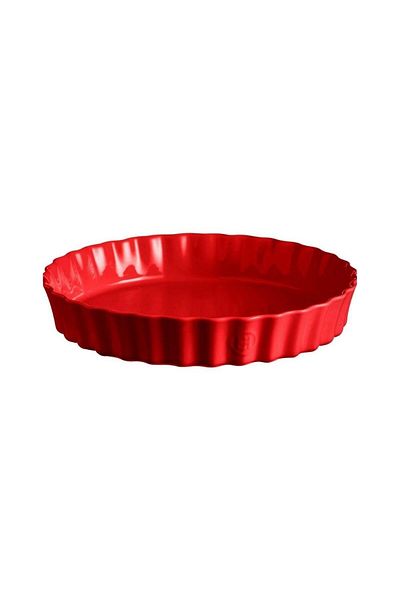 Emile Henry Tart-börek-flan Container Round 32 Cm Red/burgundy