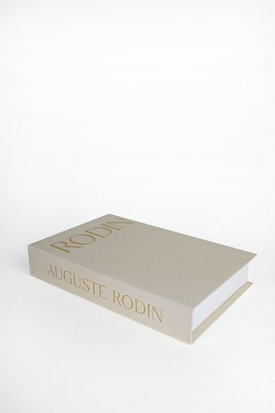 irayhomedecor Fabric Covered Decorative Book Box (Rodin Beige&Black Gold)