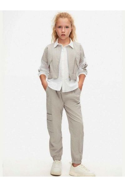 Zekids Girl's Waist Elastic Leg Trousers