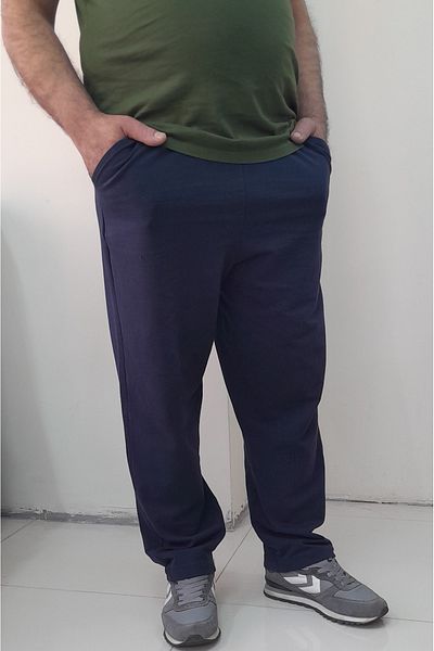 Mertcan Butik Ανδρικές πιτζάμες από χτενισμένο βισκόζη με ελαστική μέση, καλοκαιρινό μπλε navy