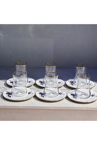 EVALIZA Nostalgia Butterfly 6-Piece Tea Set