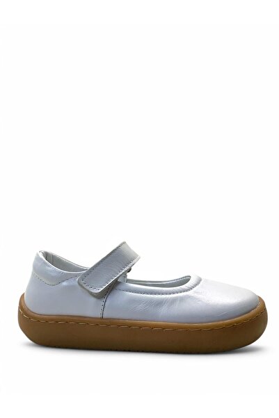 Tuğba Ortopedi 216 Ortopedik % 100 Hakiki Deri Kız Çocuk Okul Öncesi Beyaz Rahat Babet