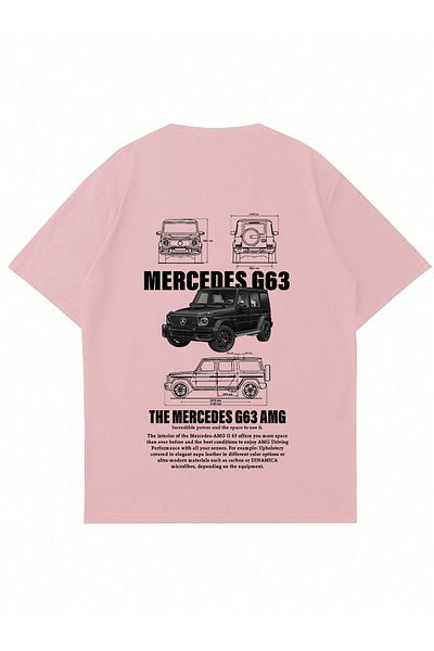 Mad&Calf Μπλουζάκι Unisex Mercedes G63 με στάμπα με λαιμόκοψη