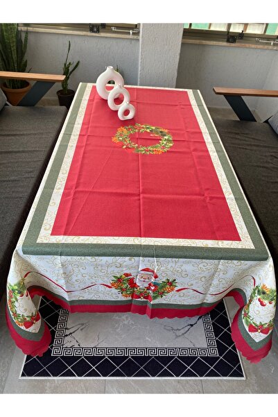 yok yok evim eve dair her şey Yılbaşı Noel Baba Desenli Masa Örtüsü
