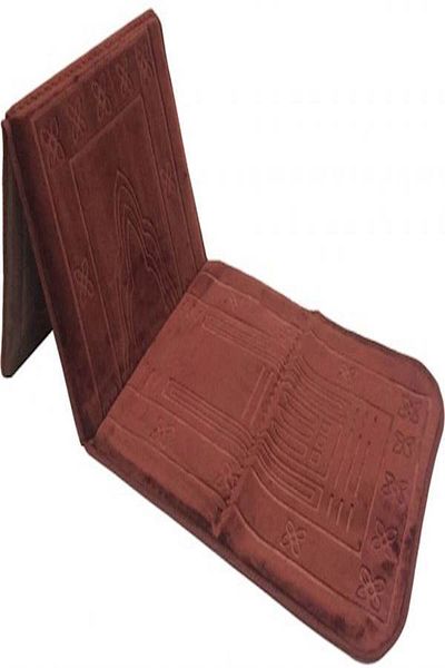 smart home Foldable Prayer Mat With Backrest Brown 145x54cm