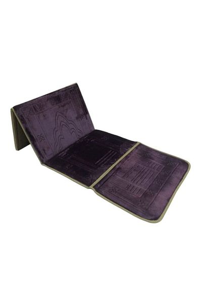 smart home 2 In 1 Foldable Prayer Mat And Backrest Purple 114x54cm