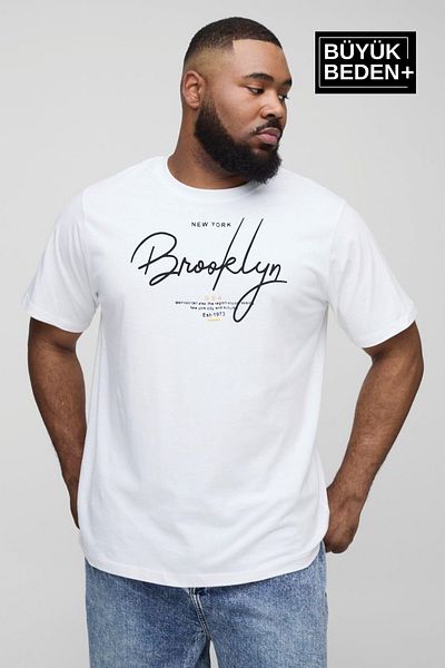 Superlife Ανδρικό μπλουζάκι με λαιμόκοψη με στάμπα Brooklyn Superlife SPR25BTS12