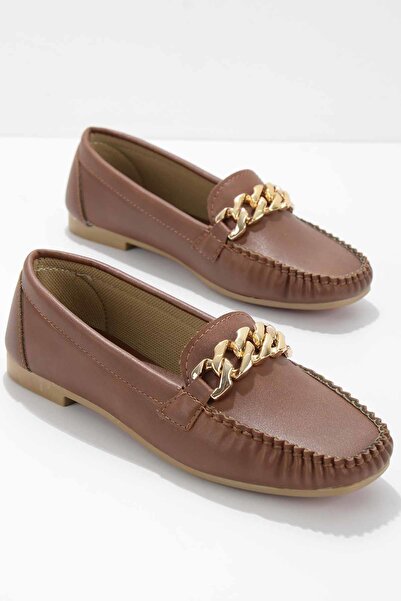 Bambi حذاء لوفر نسائي باللون البني K01542122009