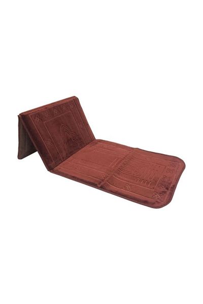 smart home Foldable Prayer Mat With Backrest Brown 145x54cm